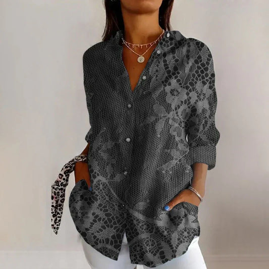 Vintage Blouse with Floral Pattern