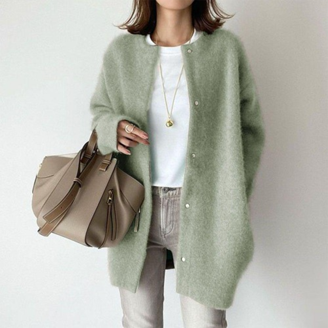 Auroraine | Dames Oversized Lang Kasjmier Vest