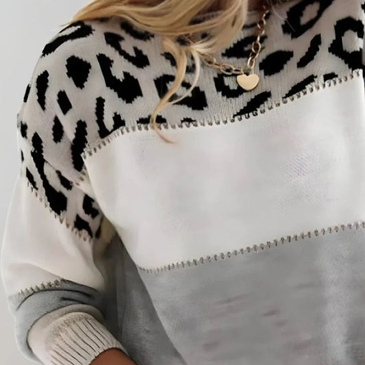 Bente | Dames Casual Luipaardprint Trui