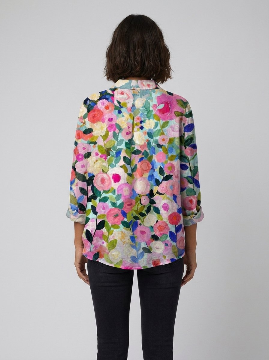 Aurelia | Dames Linnen Blouse met Ruches