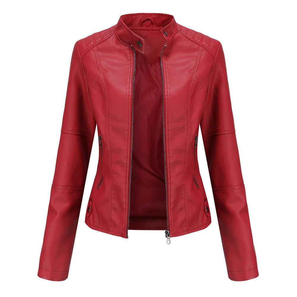 Marloes | Dames Stoere Stakraag Leren Bikerjack