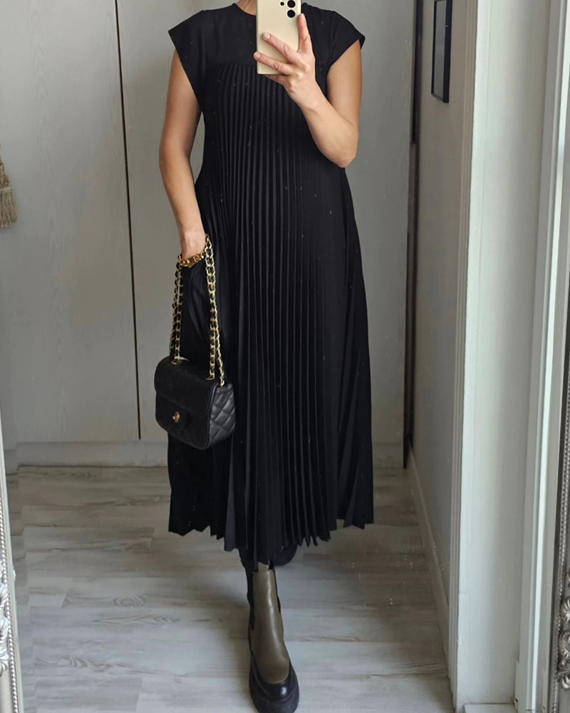 Nienke | Dames Geplooide Maxi Jurk