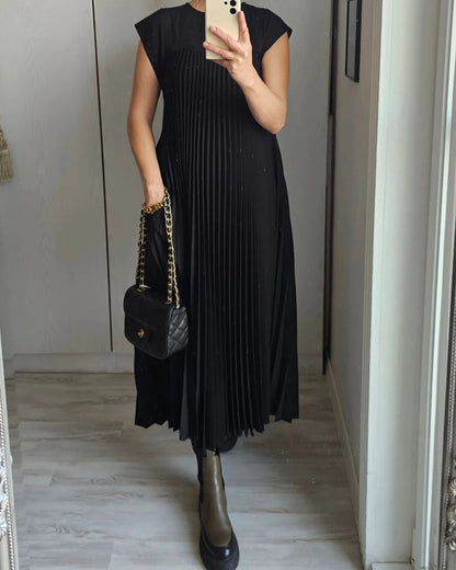 Nienke | Dames Geplooide Maxi Jurk