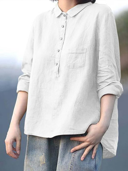 Lente | Dames Vintage Losvallende Lange Mouw Blouse