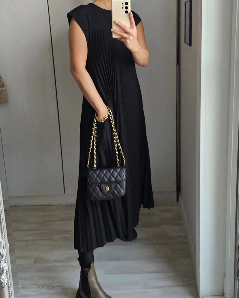Nienke | Dames Geplooide Maxi Jurk