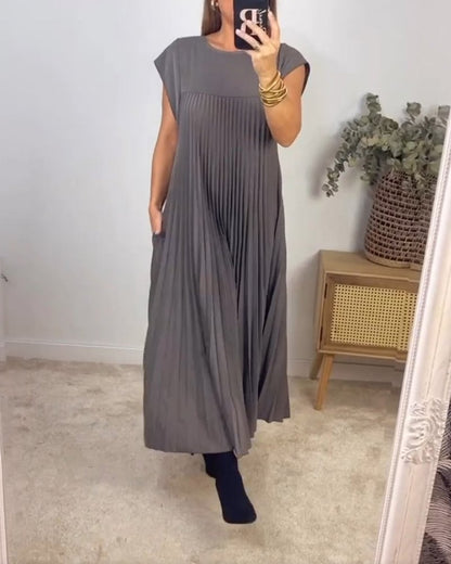 Nienke | Dames Geplooide Maxi Jurk