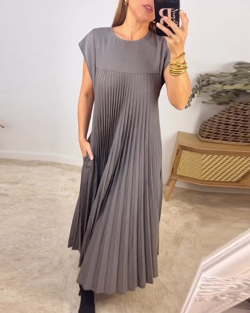 Nienke | Dames Geplooide Maxi Jurk