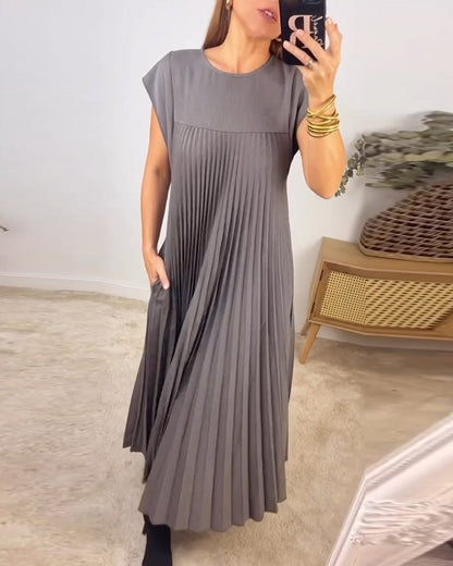 Nienke | Dames Geplooide Maxi Jurk
