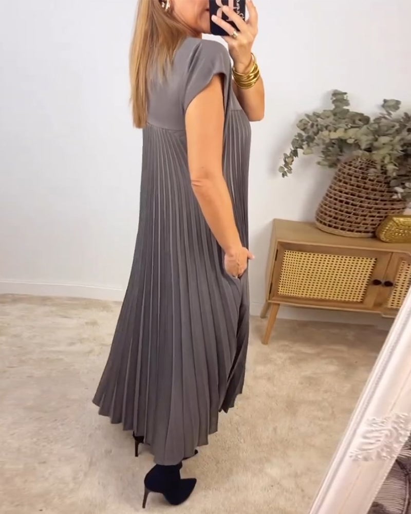Nienke | Dames Geplooide Maxi Jurk