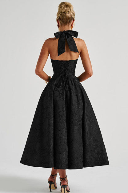 Esmeralda | Dames Elegante A-lijn Midi Halter Bruiloftsjurk
