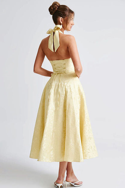 Esmeralda | Dames Elegante A-lijn Midi Halter Bruiloftsjurk