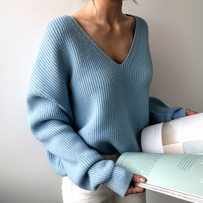 Sophie | Dames Gebreide V-hals Trui