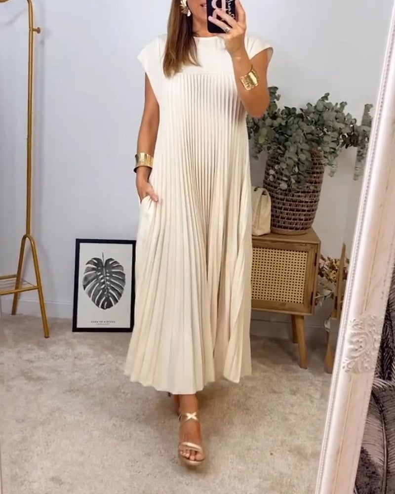 Nienke | Dames Geplooide Maxi Jurk