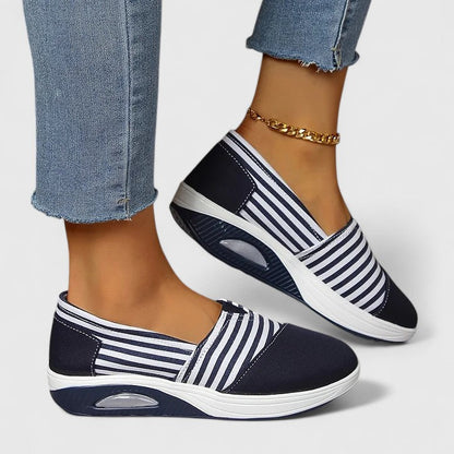 Gabrielle | Dames Gestreepte Platform Instap Sneakers