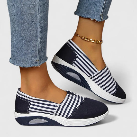 Gabrielle | Dames Gestreepte Platform Instap Sneakers