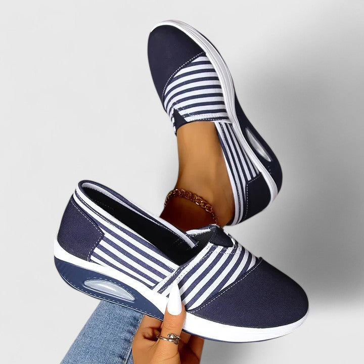 Gabrielle | Dames Gestreepte Platform Instap Sneakers
