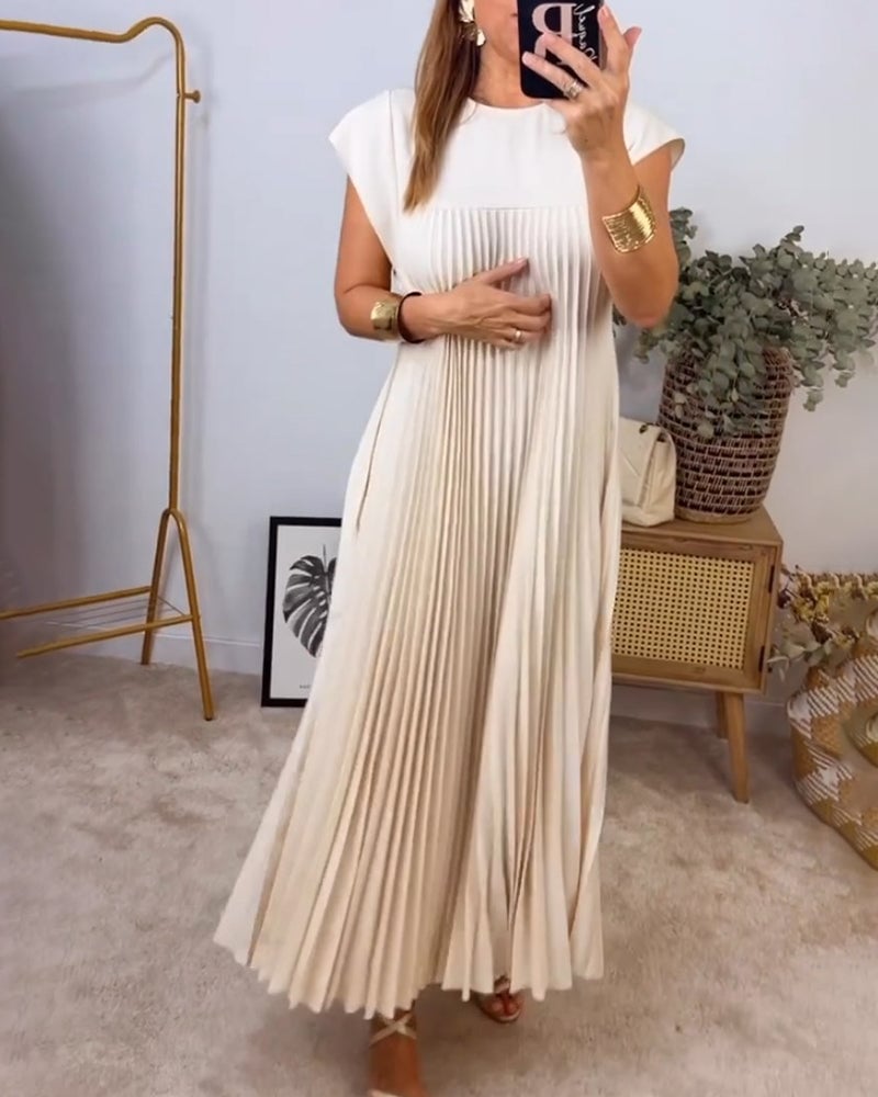 Nienke | Dames Geplooide Maxi Jurk