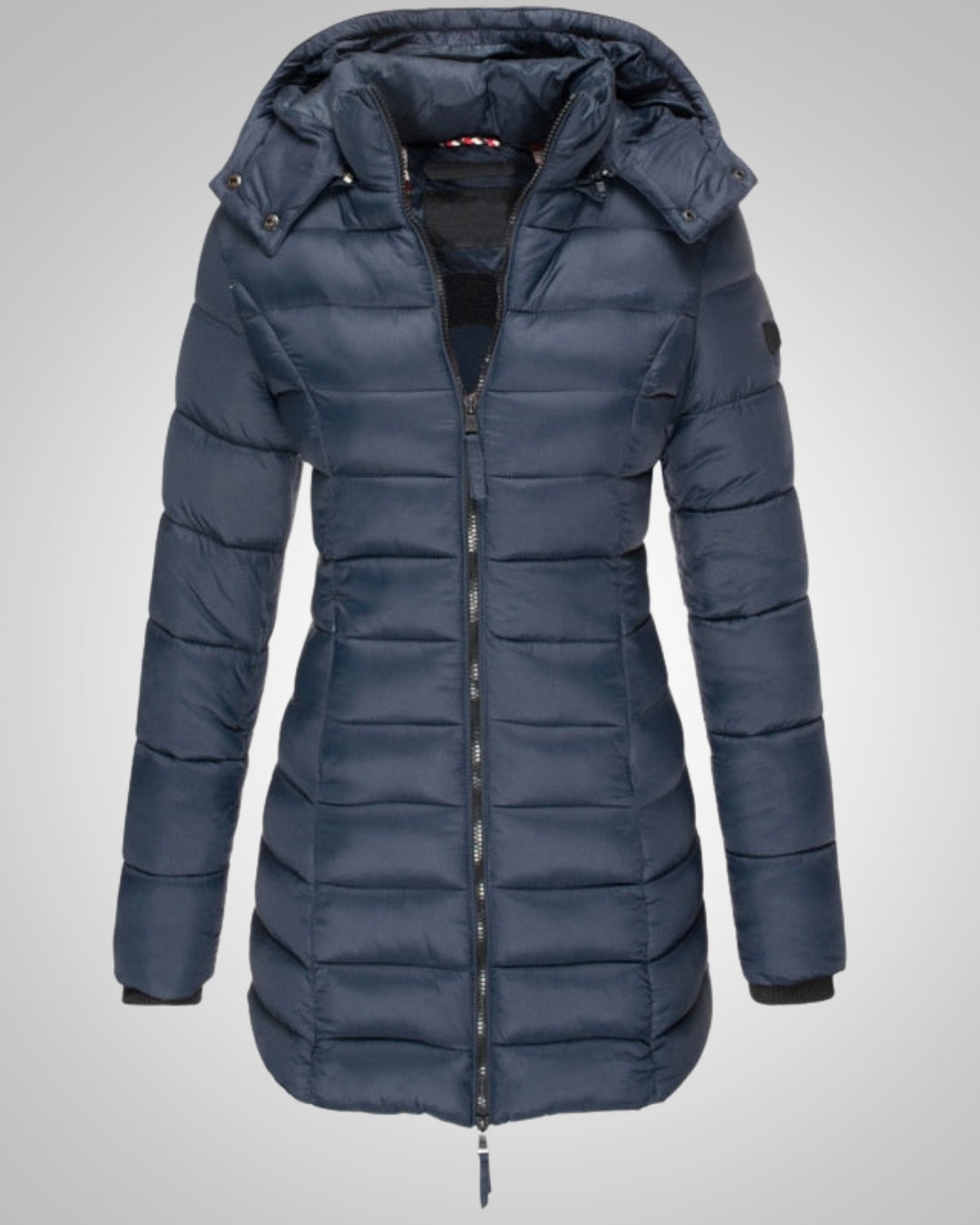 Valeria | Dames Lange Capuchon Donsjas