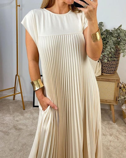 Nienke | Dames Geplooide Maxi Jurk