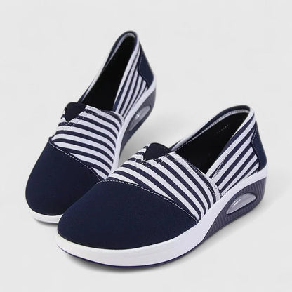 Gabrielle | Dames Gestreepte Platform Instap Sneakers