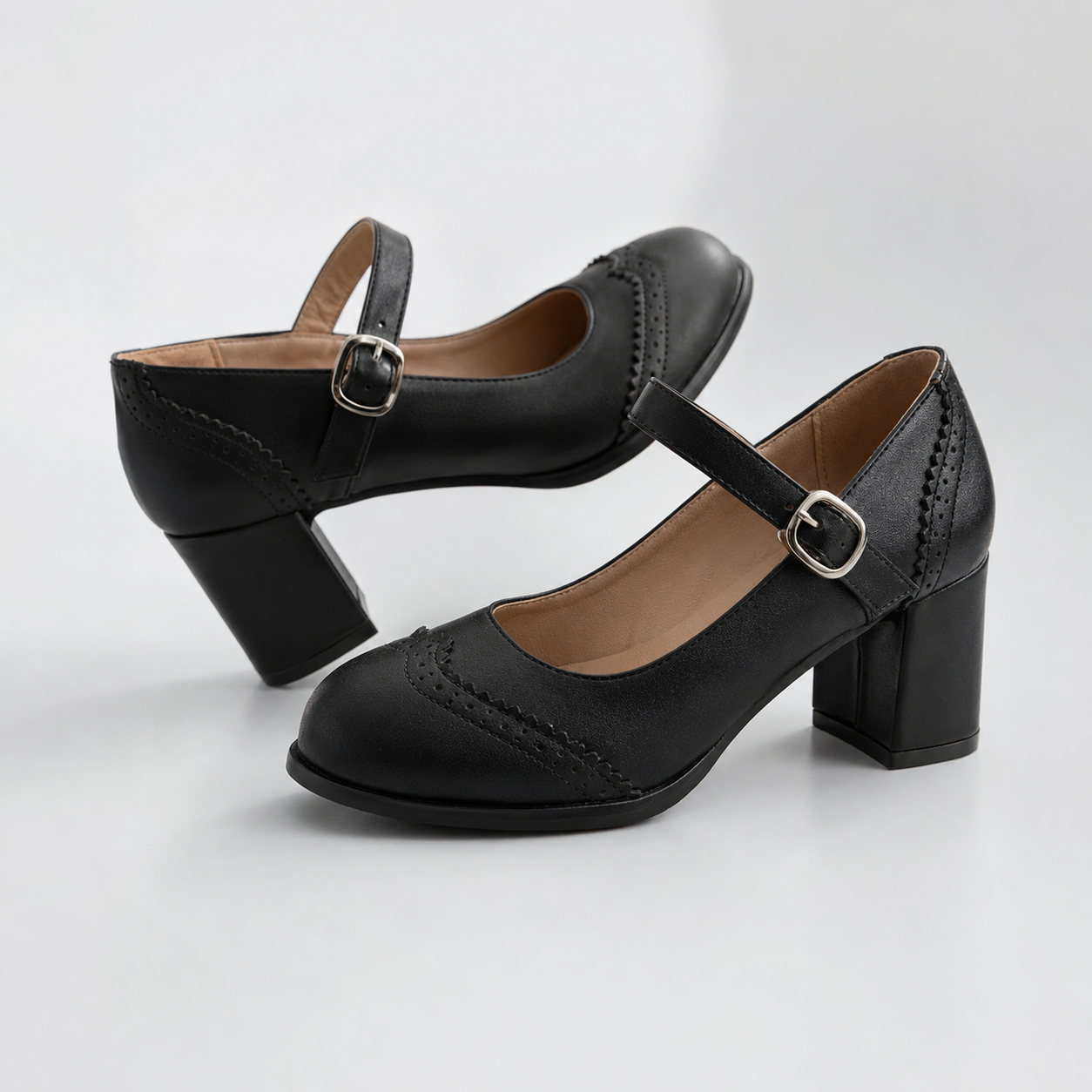 Sienna | Dames Mary Jane Blokhak Schoenen
