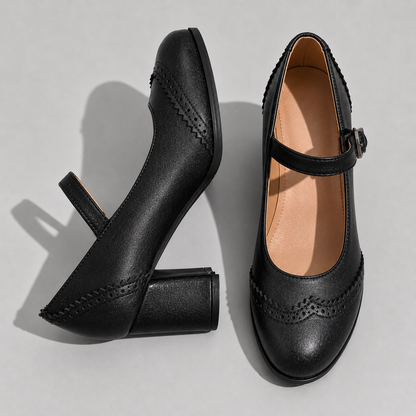 Sienna | Dames Mary Jane Blokhak Schoenen
