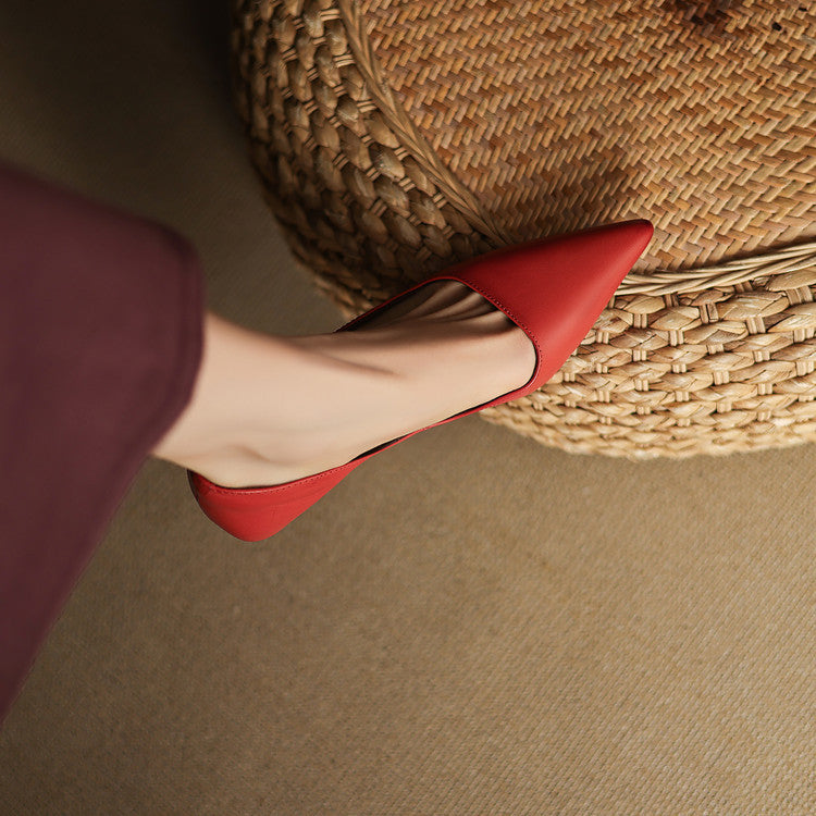 Renske | Dames Klassieke Zwarte Leren Pumps
