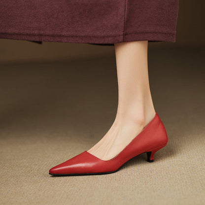 Renske | Dames Klassieke Zwarte Leren Pumps
