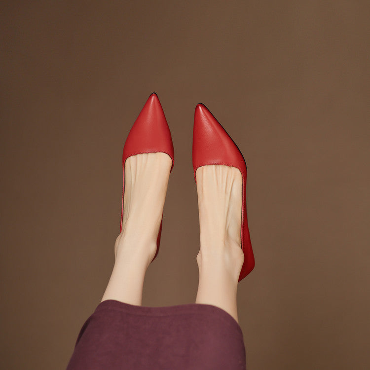Renske | Dames Klassieke Zwarte Leren Pumps