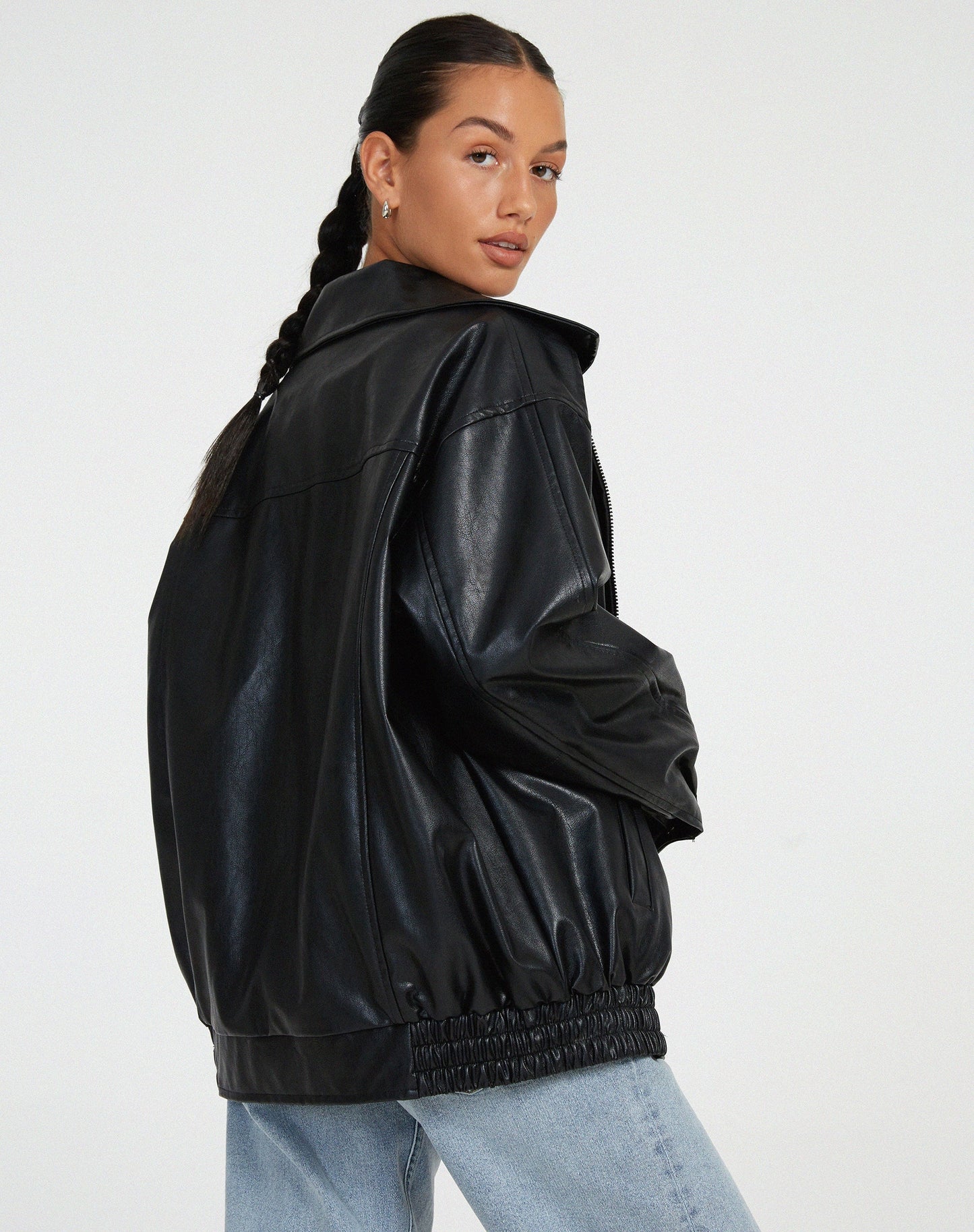 Vera | Dames Vintage Oversized Leren Jas