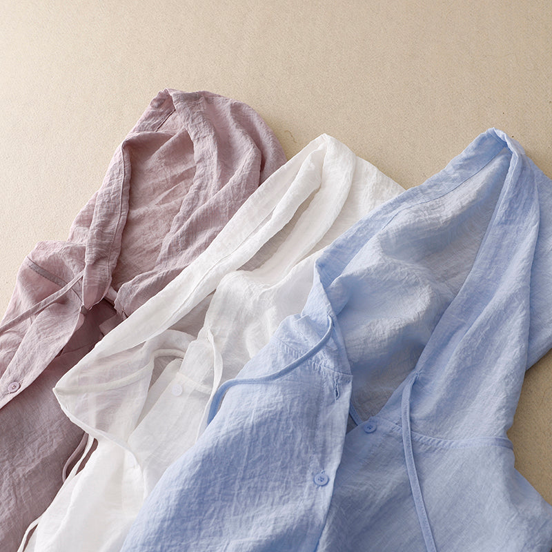 Veerle | Dames Luchtige Zomer Capuchon Blouse