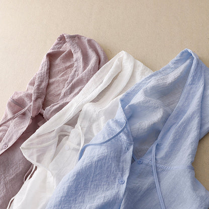 Veerle | Dames Luchtige Zomer Capuchon Blouse