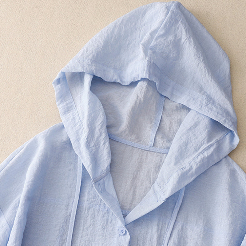 Veerle | Dames Luchtige Zomer Capuchon Blouse