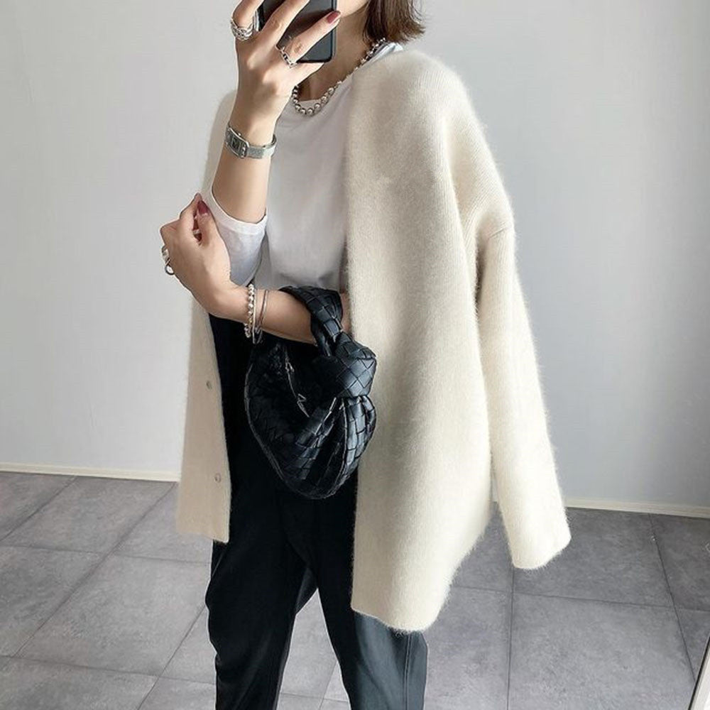 Auroraine | Dames Oversized Lang Kasjmier Vest