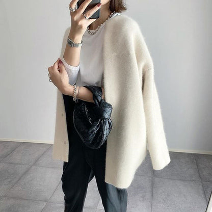 Auroraine | Dames Oversized Lang Kasjmier Vest