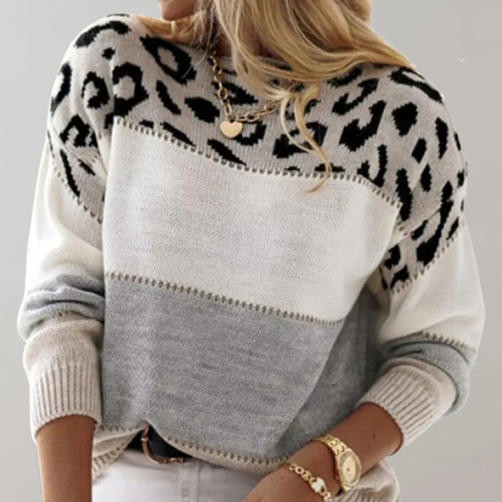 Bente | Dames Casual Luipaardprint Trui