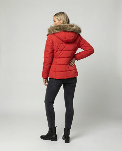 Eulalia | Dames Warme Lange Winterjas met Faux Fur