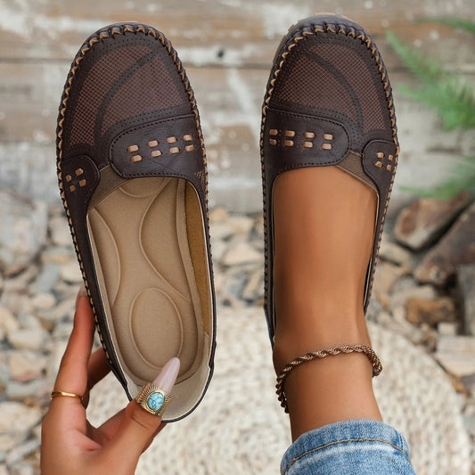 Veerle | Dames Lichtgewicht Handgestikte Loafers