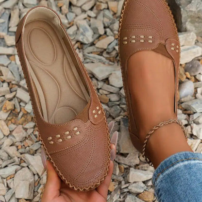 Veerle | Dames Lichtgewicht Handgestikte Loafers