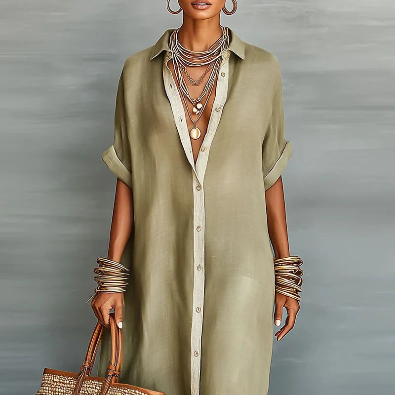 Sanne | Dames Luchtige Relaxed Maxi-jurk