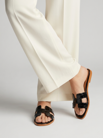 Freya | Dames Leren Comfortabele Huispantoffels