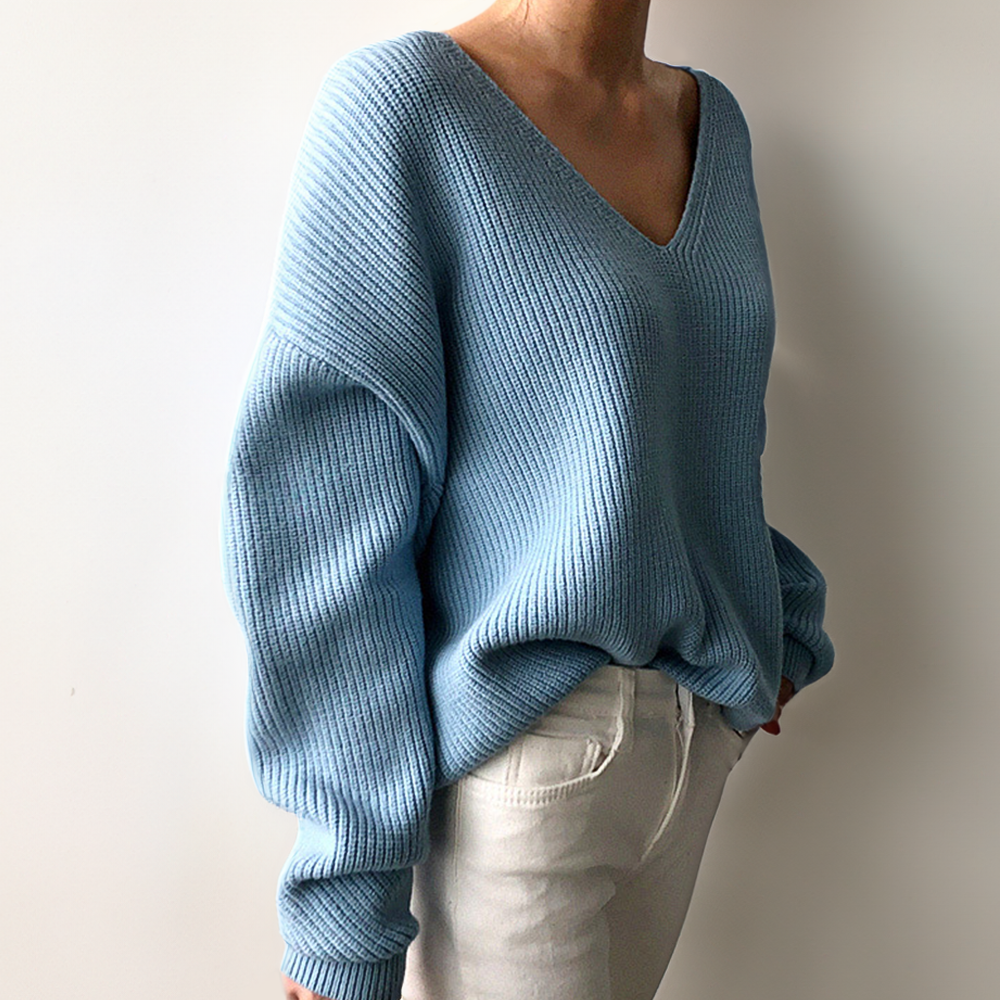 Sophie | Dames Gebreide V-hals Trui