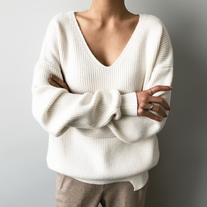 Sophie | Dames Gebreide V-hals Trui