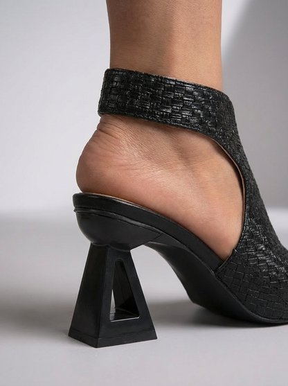 Karlijn | Dames Gevlochten Hoge hakken sandalen