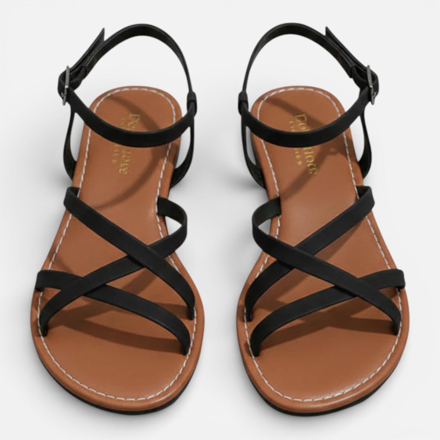 Nienke | Dames Zomer Leren Platte Sandalen