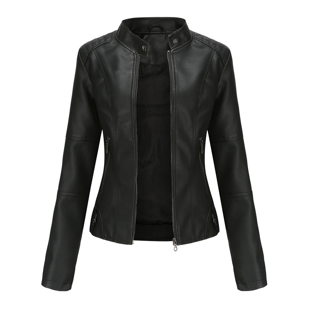 Marloes | Dames Stoere Stakraag Leren Bikerjack