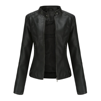 Marloes | Dames Stoere Stakraag Leren Bikerjack