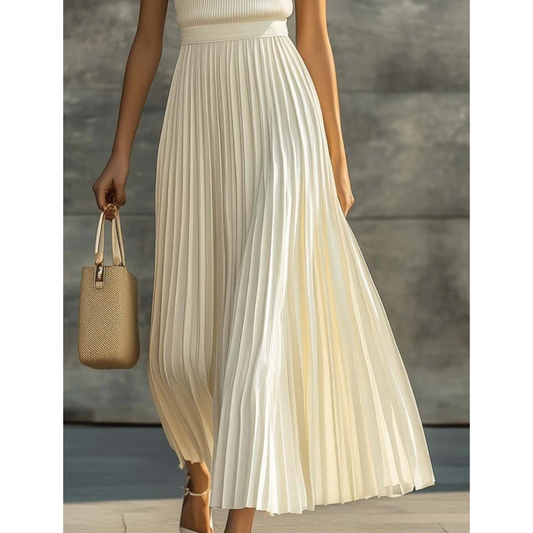 Valentina | Dames Stijlvolle Plissé Rok en Blouse Set