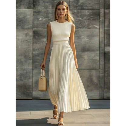 Valentina | Dames Stijlvolle Plissé Rok en Blouse Set