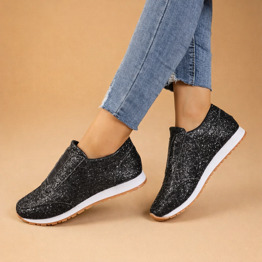 Lorena | Dames Glitter Instap Straatsneakers